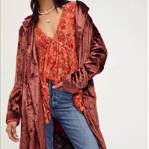 Free People Dark Romance Tunic in Merlot Combo